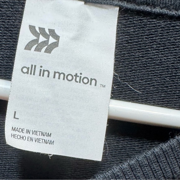 All In Motion Womens Activewear Crewneck Pullover Sweatshirt Pockets Size Large - Picture 11 of 12